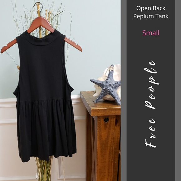 Free People Tops - Free People | Open Back Peplum Tank